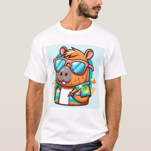 ELEGANTE T-SHIRT-eekhoorn Schattig met Bril T-shirt
