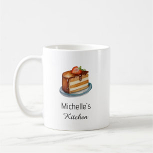 Elegante taart bakker gebak chef gepersonaliseerde koffiemok