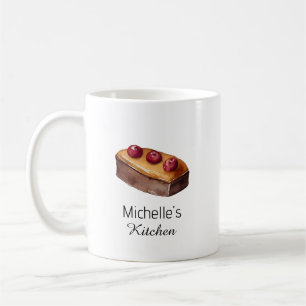 Elegante taart bakker gebak chef gepersonaliseerde koffiemok