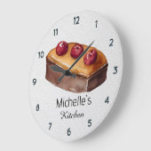 Elegante taart bakker gebak chef-kok gepersonalise grote klok (Hoek)