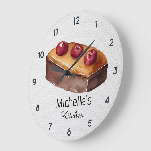 Elegante taart bakker gebak chef-kok gepersonalise grote klok (Hoek)