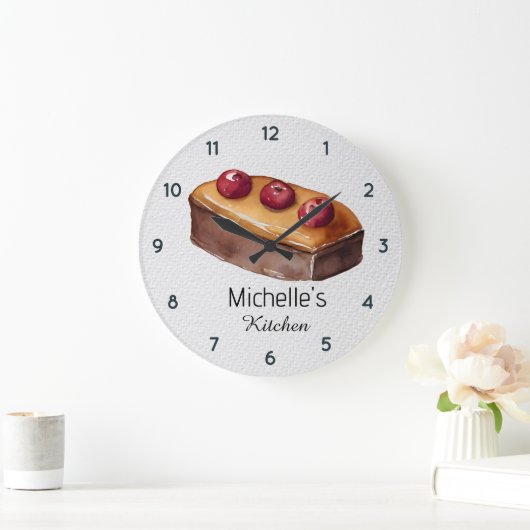 Elegante taart bakker gebak chef-kok gepersonalise grote klok (Huis)