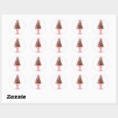 Elegante Taart Ronde Sticker (Vel)