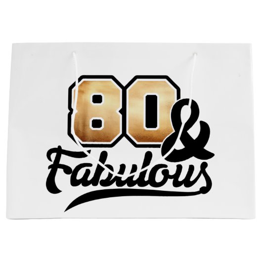 Elegante tachtig fabulous Verjaardag vrouwen Groot Cadeauzakje (Voorkant)