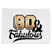 Elegante tachtig fabulous Verjaardag vrouwen Groot Cadeauzakje (Achterkant)