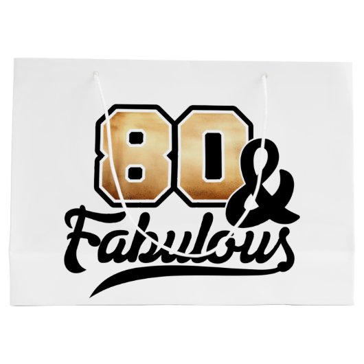 Elegante tachtig fabulous Verjaardag vrouwen Groot Cadeauzakje (Achterkant)