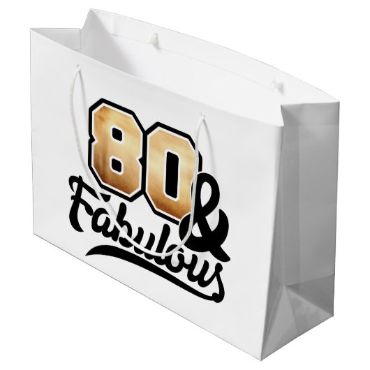 Elegante tachtig fabulous Verjaardag vrouwen Groot Cadeauzakje (Achterkant Gekanteld)