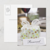 Elegante tafel instelling met cadeau briefkaart (Voorkant / Achterkant)