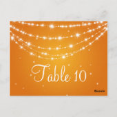 Elegante tafel nummer mousserende keten Sinaasappe Briefkaart (Achterkant)