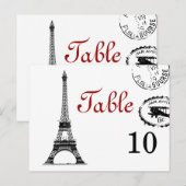 Elegante tafel nummer  Parijs Briefkaart (Voorkant / Achterkant)