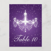 Elegante tafel nummer sprankelende kroonluchter Pa Briefkaart (Voorkant)