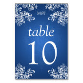 Elegante tafel nummer  wervelingen 2 saffier kaart (Achterkant)