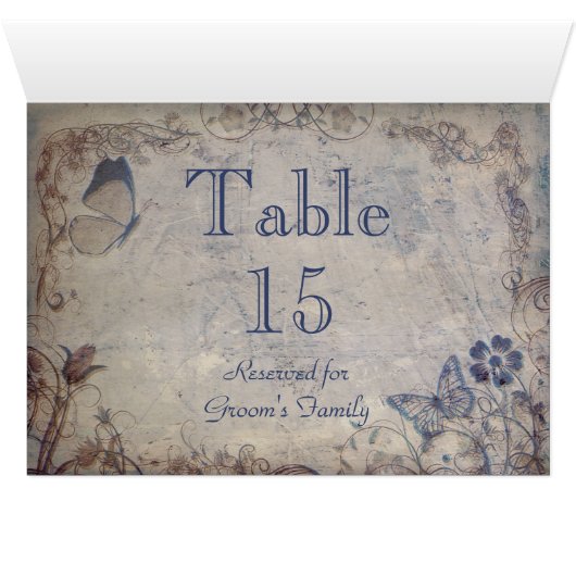 Elegante  tafel zitplaatsnaam Kaart (Binnen Horizontaal (Onder))