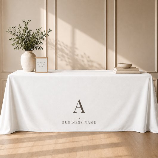 Elegante tafelbanner met bedrijfslogo tafelkleed