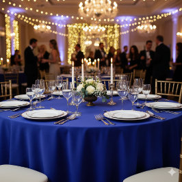 Elegante tafelkleed in marineblauw voor stijlvol d