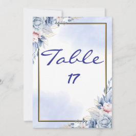 Elegante tafelnummerkaart kaart
