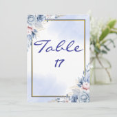 Elegante tafelnummerkaart kaart (Staand voorkant)