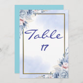 Elegante tafelnummerkaart kaart (Voorkant / Achterkant)