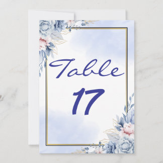 Elegante tafelnummerkaart kaart