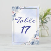 Elegante tafelnummerkaart kaart (Staand voorkant)