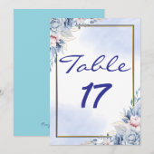 Elegante tafelnummerkaart kaart (Voorkant / Achterkant)