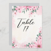 Elegante tafelnummerkaart kaart (Voorkant / Achterkant)