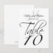 Elegante tafelnummerkaarten voor huwelijken uitnodiging briefkaart (Voorkant / Achterkant)