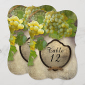 Elegante Tafelnummers Ontvangst Druiven Wijngaard (Voorkant / Achterkant)