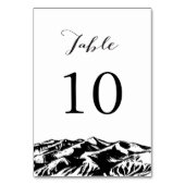 Elegante Tafelnummers voor Mountain Wedding (Voorkant)