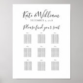 elegante Tafelplanpartij/bruiloft Poster (Voorkant)