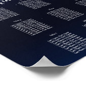 elegante Tafelplanpartij/de lichten van de huwelij Poster (Hoek)