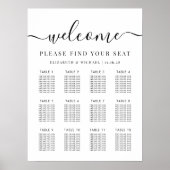 Elegante tafelstoelindeling voor 12 tafels voor hu poster (Voorkant)