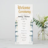 Elegante Taj Mahal typologie Waterverf bruiloft (Staand voorkant)