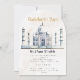 Elegante Taj Mahal typologie Waterverf bruiloft Kaart