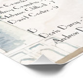 Elegante Taj Mahal typologie Waterverf bruiloft Perfect Poster (Hoek)