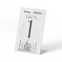 Elegante Taj Mahal typologie Waterverf bruiloft