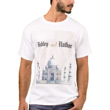 Elegante Taj Mahal typologie Waterverf bruiloft