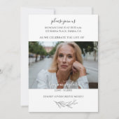 Elegante tak viering van het leven kaart (Voorkant)