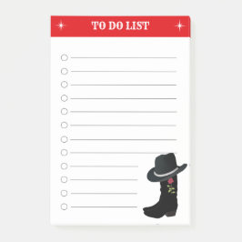 Elegante takenlijst & landelijke laarzen & hoed post-it® notes