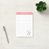 Elegante takenlijst & witte kat post-it® notes (Kantoor)
