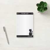 Elegante takenlijst & Zwarte Kat Silhouet Post-it® Notes (Kantoor)