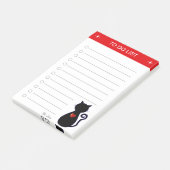 Elegante takenlijst & Zwarte Kat Silhouet Post-it® Notes (Schuin)