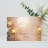 Elegante takken rustieke lantaarn bedankkaart (Staand voorkant)