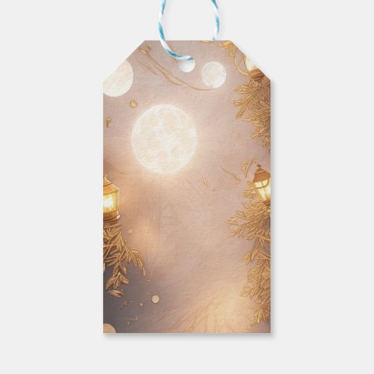 Elegante takken rustieke lantaarn dank u cadeaulabel (Achterkant)