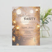 Elegante takken rustieke lantaarn kaart (Staand voorkant)