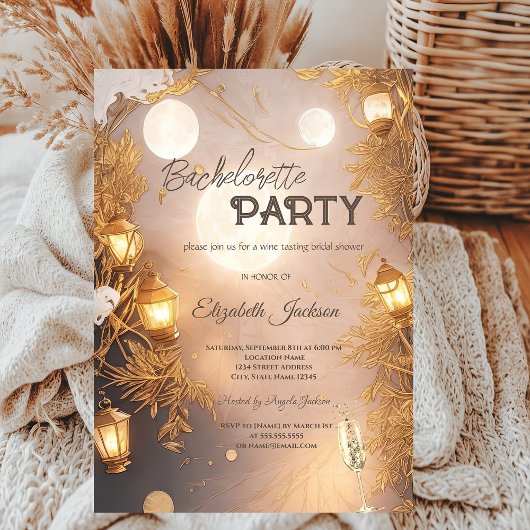 Elegante takken rustieke lantaarn kaart