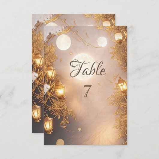 Elegante takken rustieke lantaarn kaart (Voorkant / Achterkant)