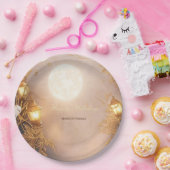 Elegante takken rustieke lantaarn papieren bordje (Feest)