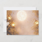 Elegante takken rustieke lantaarn repetitie diner kaart (Achterkant)