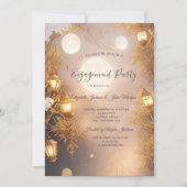 Elegante takken rustieke lantaarn Verloving Kaart (Voorkant)